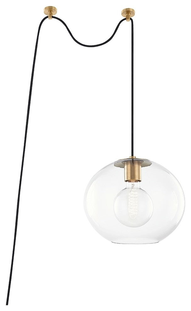 Margot 1-Light Large Swag Pendant, Aged Brass