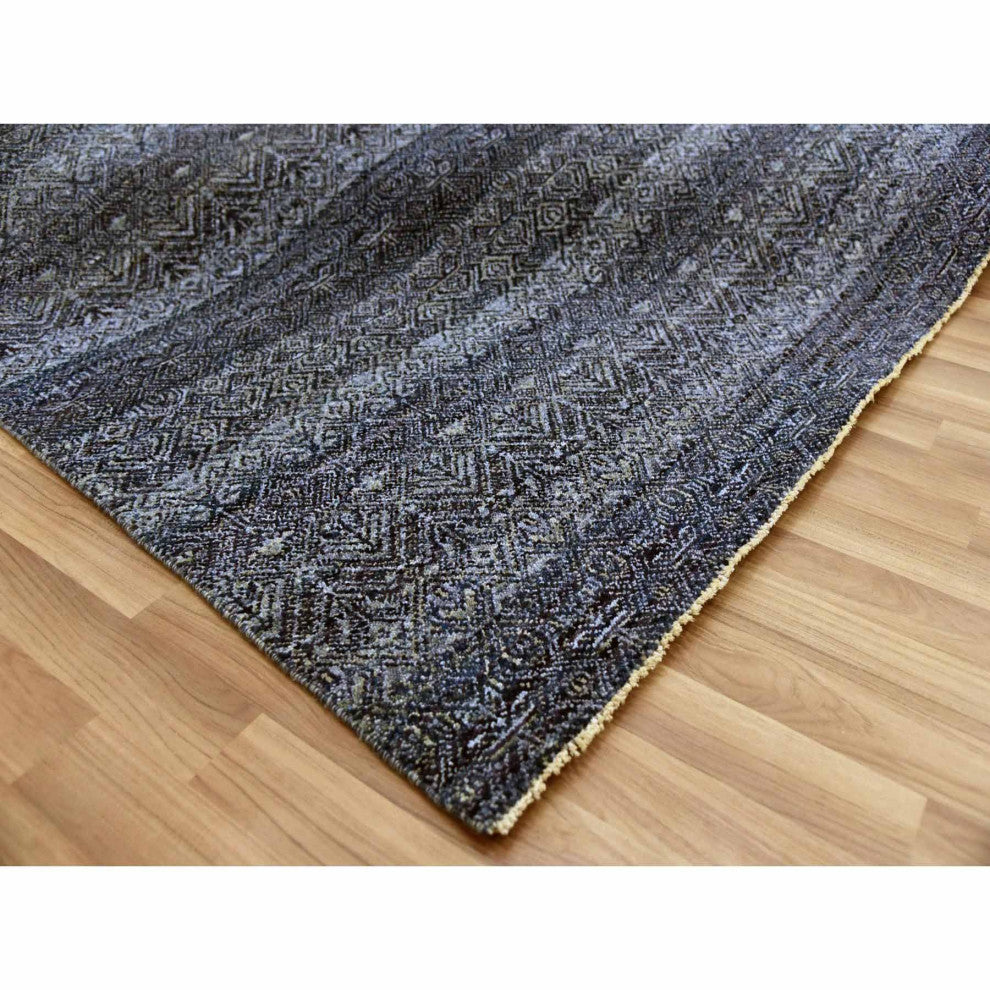 Space Cadet 100% Plush Wool Hand Knotted Kohinoor Herat Design Rug, 8'0"x10'2"