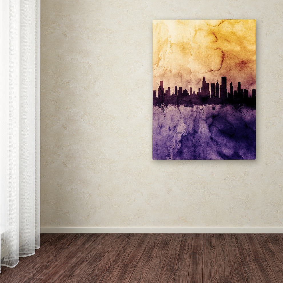 Michael Tompsett ''Chicago Illinois Skyline Tall'' Canvas Art, 18x24