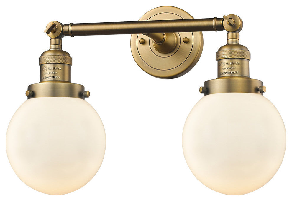 Innovations Lighting 208-Bb-G201-6-Led 2 Light Dimmable Led 17" Vanity Light