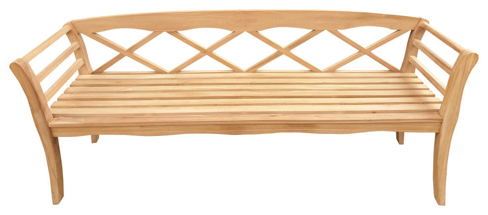 Teak Wood Montana Outdoor Patio Bench, 6'