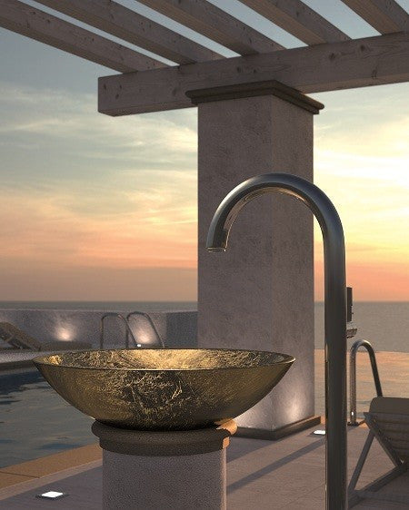 Chaplin Modern Sink, Gold