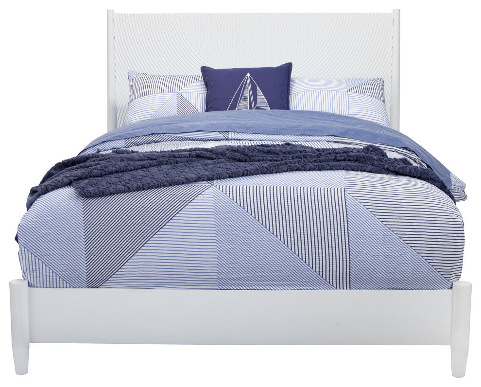 Tranquility Full Panel Bed, White