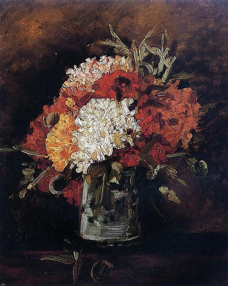 Vincent Van Gogh Vase With Carnations, Gallery Wrapped Canvas Print, 20"x25"