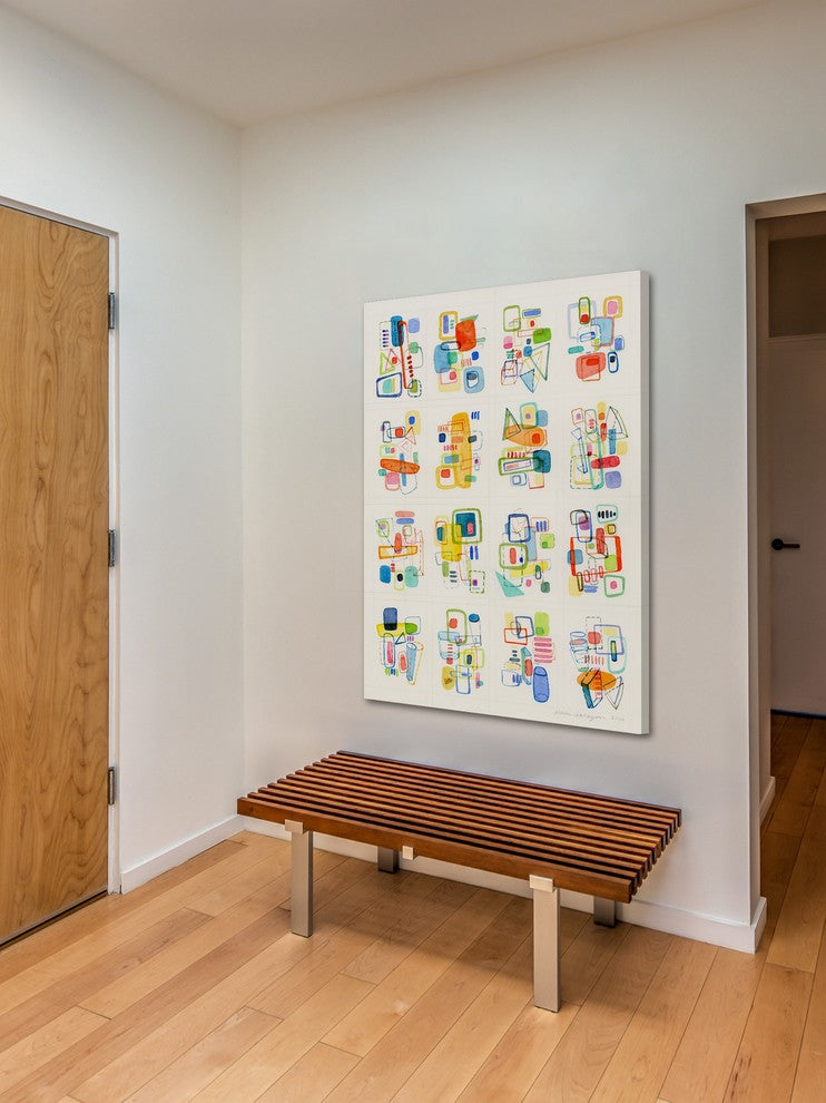 Marmont Hill, "Busy Shapes" by Nikki Galapon Painting on Wrapped Canvas, 30x45