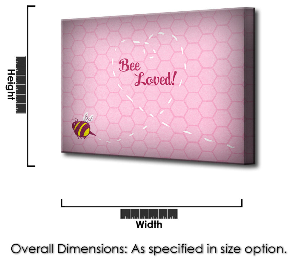 Ready2HangArt 'Bee Loved' Canvas Art, (S) 16" Hx20" W