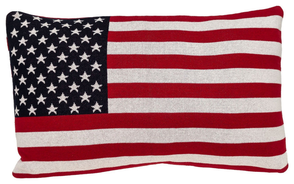 American Flag Lumbar Throw Pillow