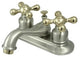 4" Centerset Bathroom Faucet w/Retail Pop-Up, Brushed Nickel/Polished Brass