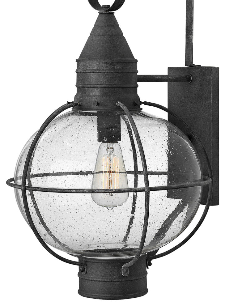 Hinkley Cape Cod 26.75" Large Outdoor Wall Mount Onion Lantern, Aged Zinc