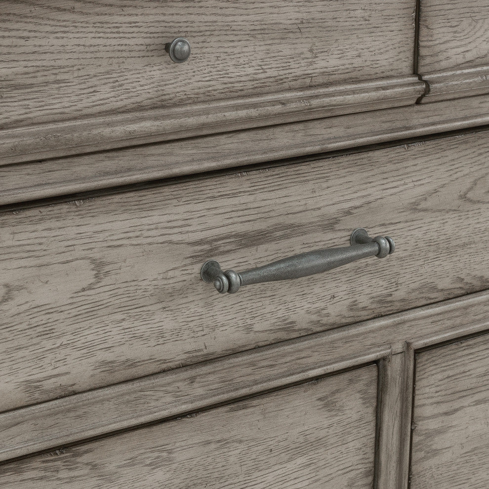 Madison Ridge 10 Drawer Dresser and Framed Mirror, Heritage Taupe