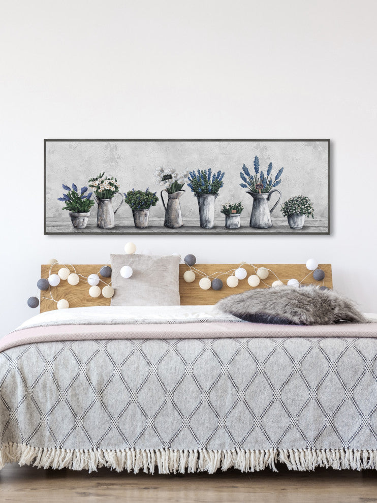 "Lavender Collection" Floater Framed Painting Print on Canvas
