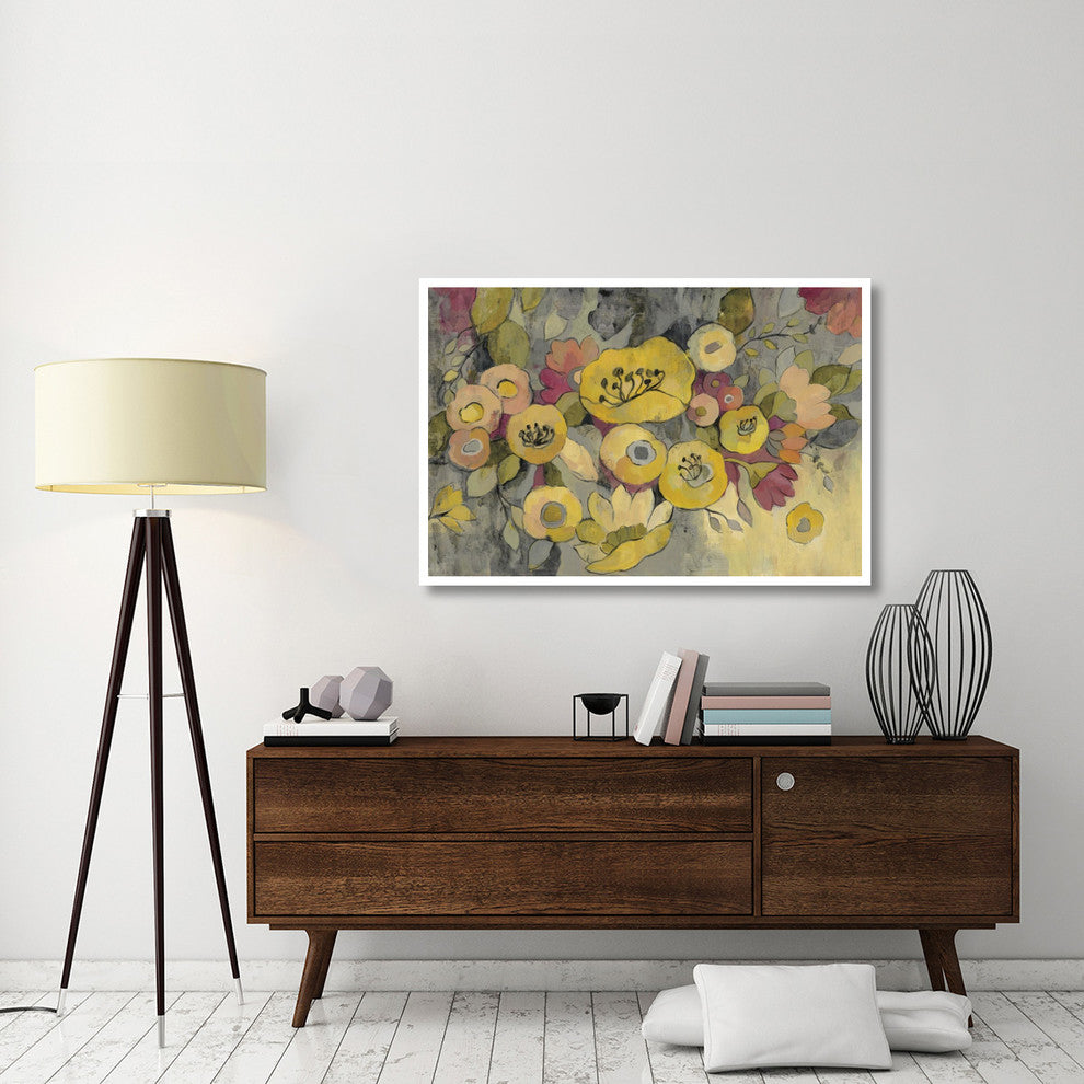 "Yellow Floral Duo III" Digital Paper Print by Silvia Vassileva, 50"x34"