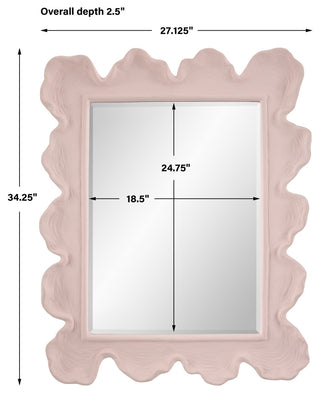 Uttermost Sea Coral Pink Mirror