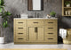 Home Living 60" Single Bathroom Vanity, Honey Brown