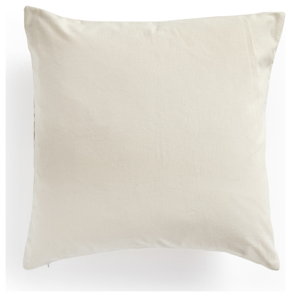 Handwoven Merido Pillow, Beige, 22"x22"