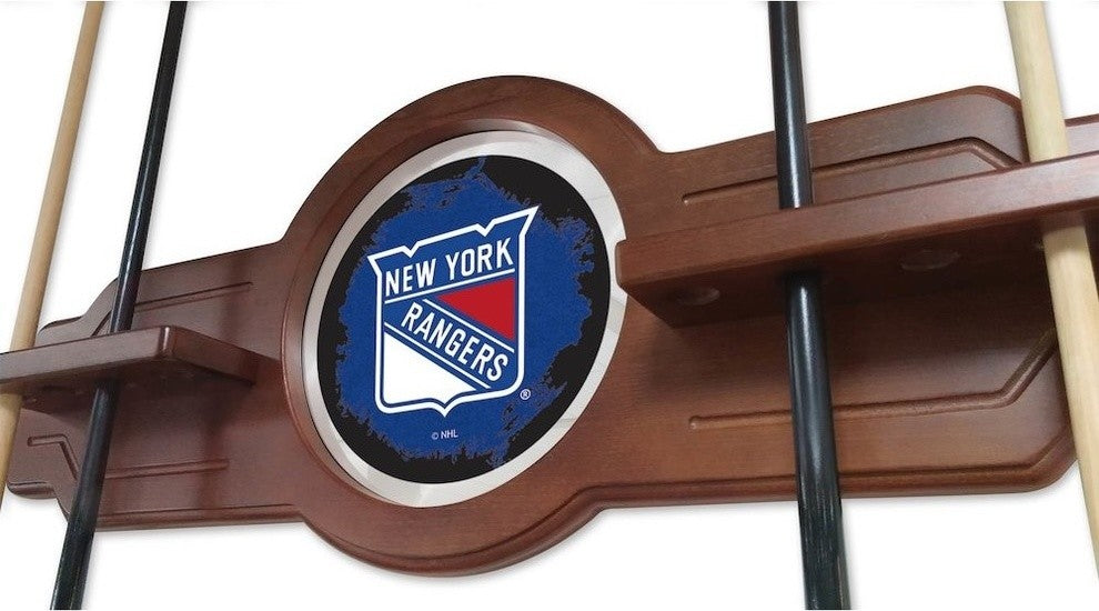 New York Rangers Cue Rack, Chardonnay Finish