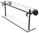 Clearview 16" Two Tiered Glass Shelf with Twisted Accents, Oil Rubbed Bronze
