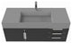 CastelloUSA Amazon 48" Wall Mounted Vanity Set, Black, Gray Top, Chrome Handles
