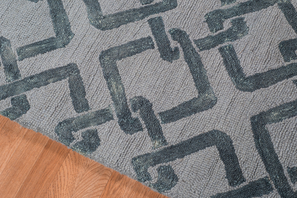 Amer Rugs Shibori SHI-43 Moss Gray Gray Hand-tufted - 5'x8' Rectangle Area Rug