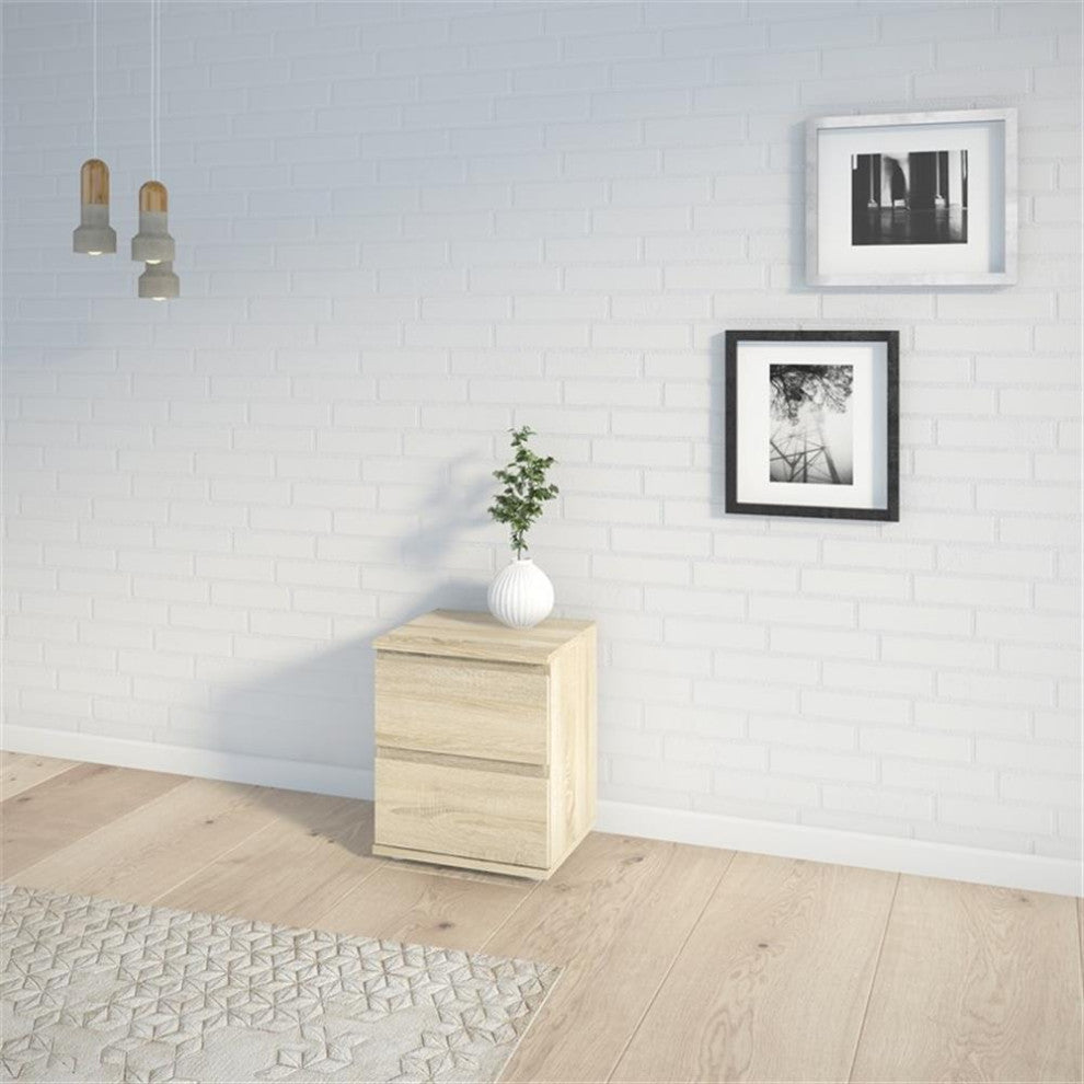 Tvilum Aurora 2 Drawer Nightstand in Oak Structure