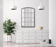 Forsyth Windowpane Arch Mirror, Black 24x36
