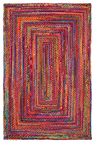 Safavieh Braided Collection BRD210 Rug, Red/Multi, 5'x8'