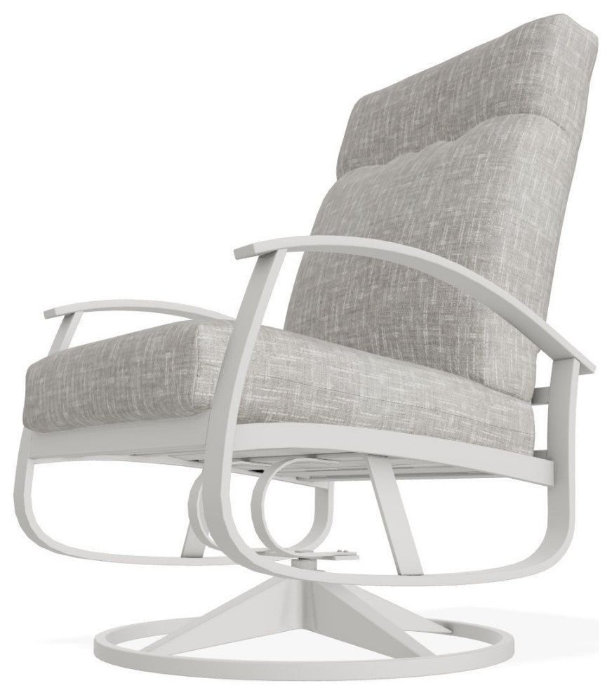 Belle Isle Cushion Deep Seat Outdoor Swivel Rocker, Hither Pewter/Snow