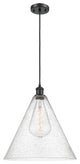 Innovations Lighting 516-1P-BK-GBC-164-LED Ballston Cone 1 Light 16" Pendant