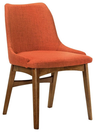 Armen Living Westmont and Azalea 5-Piece Modern Wood Dining Set in Brown/Orange