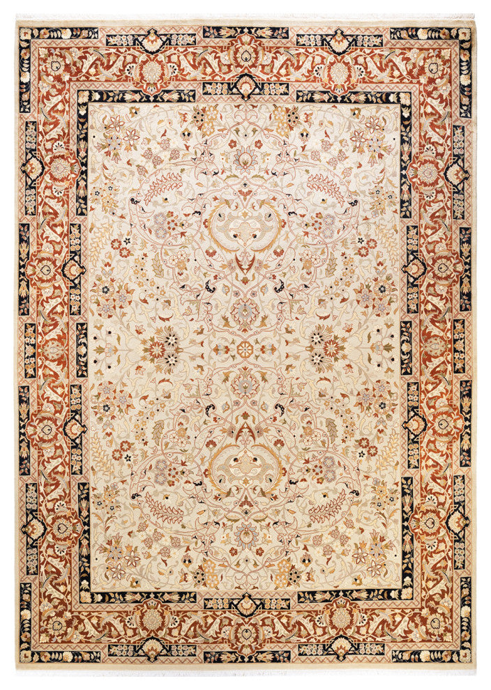 Vadodara, One-of-a-Kind Hand-Knotted Area Rug Ivory, 9'0"x12'5"