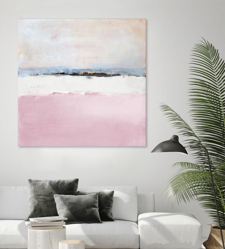 Pink Sea Abstract - 54 x 54 by Lanie Loreth