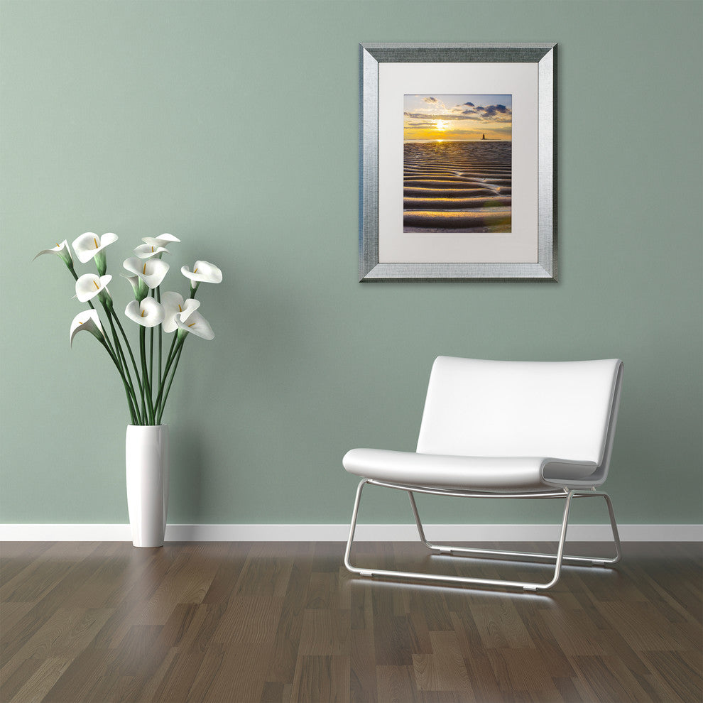 PIPA Fine Art ''Sandbars'' Matted Framed Art, 20x16