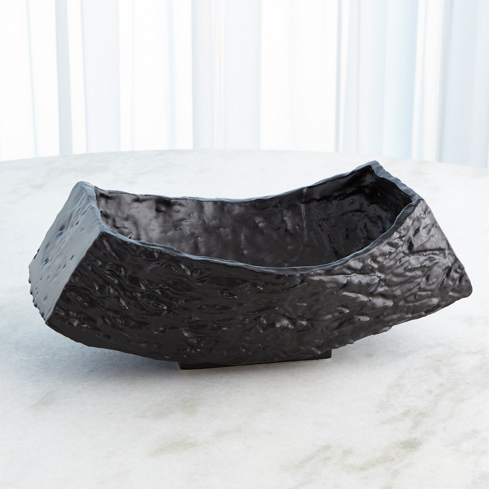 Tree Texture Bowl, Matte Black