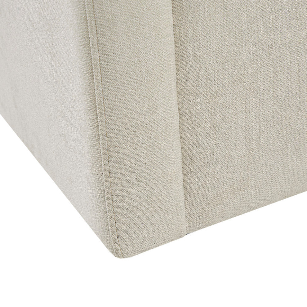 Martha Stewart Amber Low Back Tub Style Swivel Accent Chair, Ivory
