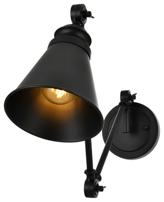 1 Light Black Swing Arm Wall Sconce