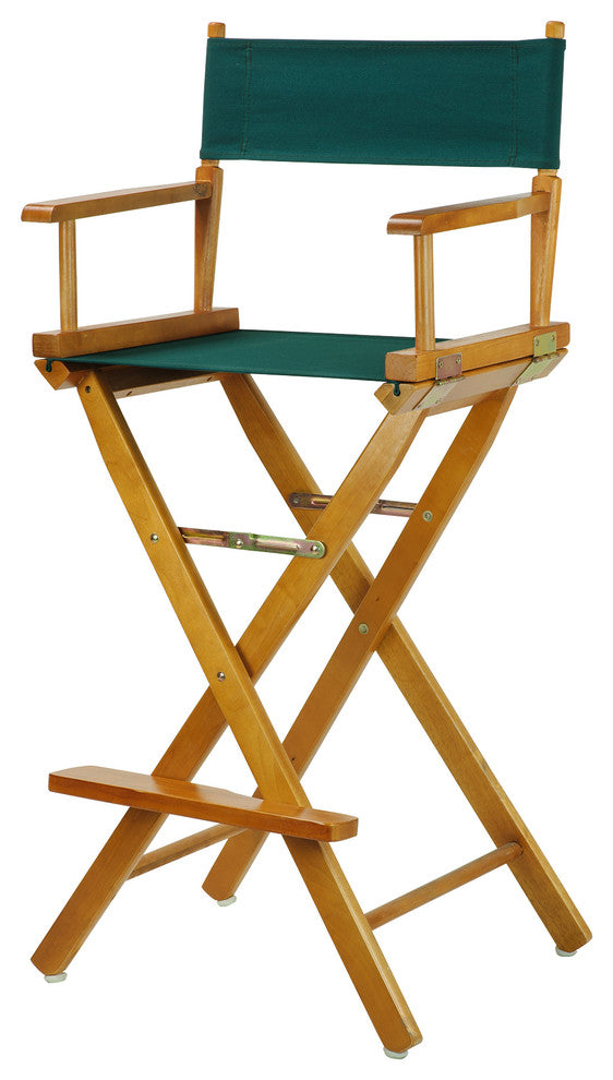 030" Director's Chair Honey Oak Frame-Hunter Green Canvas