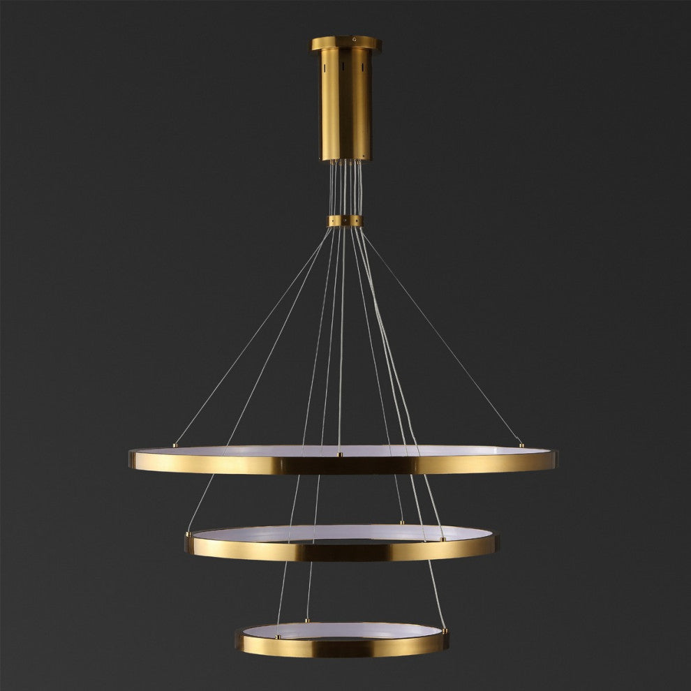 Safavieh Couture Meranda 3 Tier Chandelier Gold