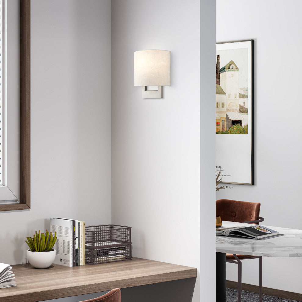 ADA Wall Sconces 1-Light Brushed Nickel Petite ADA Sconce