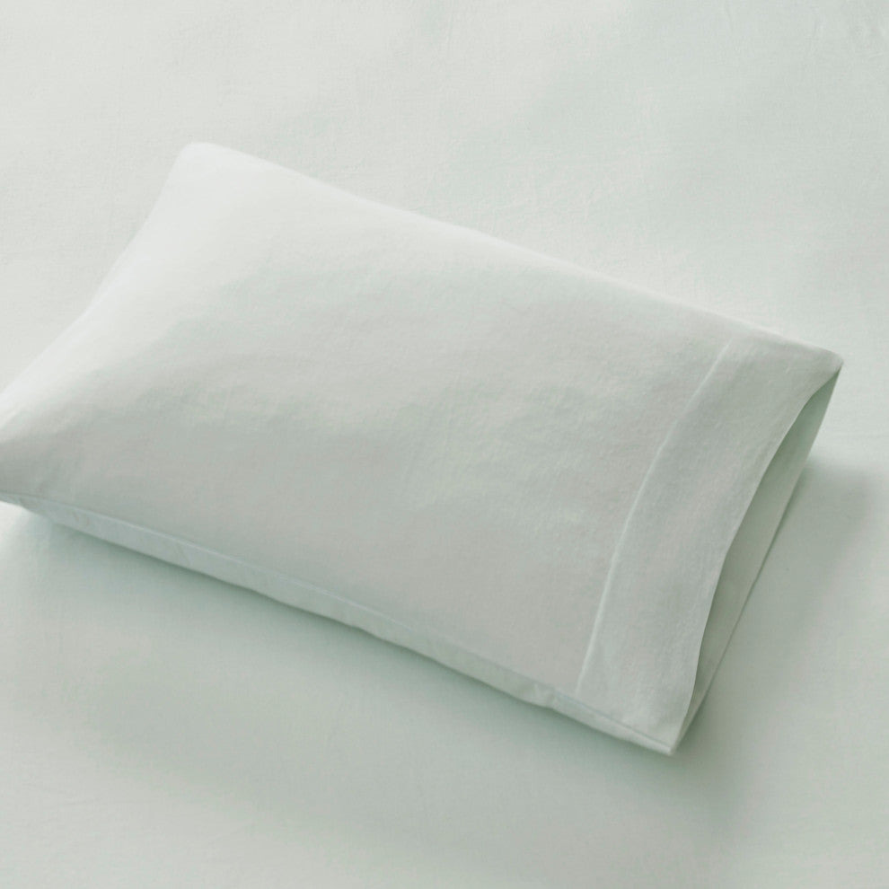 Beautyrest Oversized Flannel 4 Piece Sheet Set, Seafoam Solid