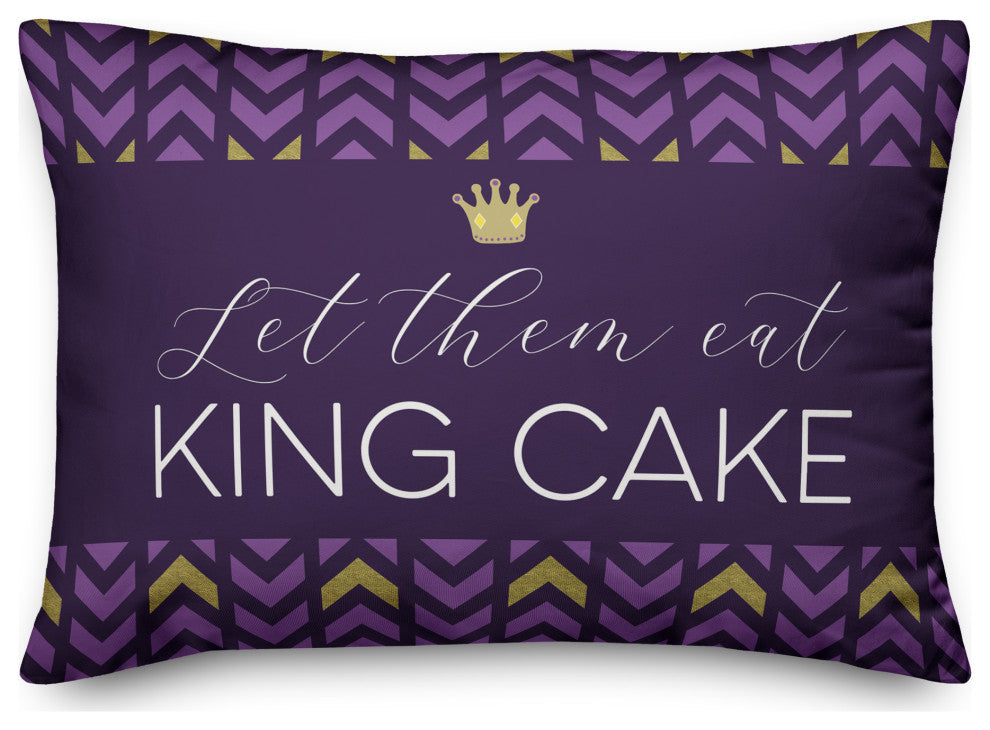 Let Them Eat King Cake 14x20 Spun Poly Pillow