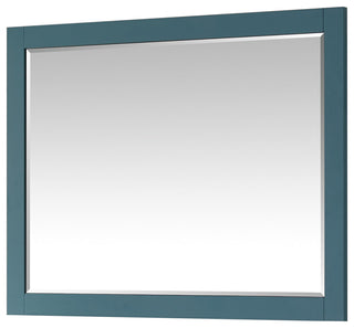 Sutton Rectangular Bathroom Wood Framed Wall Mirror, Royal Green, 48"