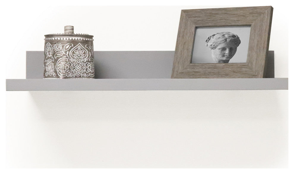 InPlace Deep Ledge Shelf, Gray, 24"