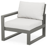 EDGE Modular Left Arm Chair, Slate Grey / Natural Linen