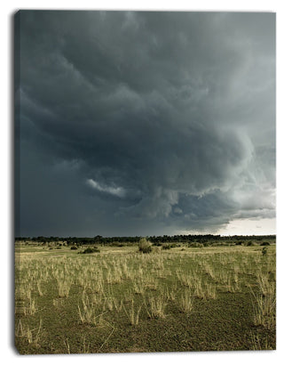 Rainy Cloud over Green Pasture, Oversized Landscape Canvas Art, 30"x40"