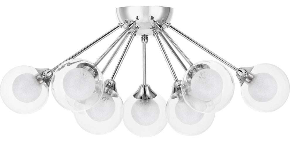 Quoizel PCSB1722 Spellbound 9 Light 23"W Semi-Flush Globe Ceiling - Polished