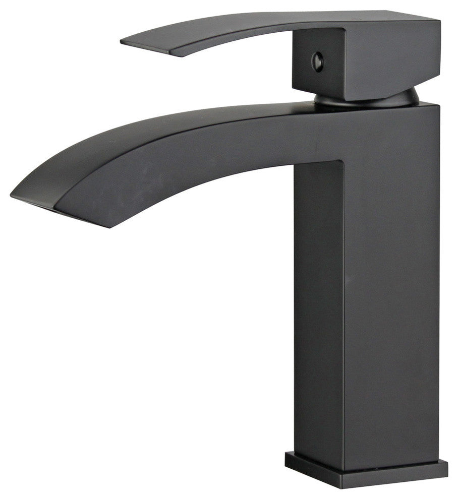 Cordoba Single Handle Bathroom Vanity Faucet, Oil Rubbed Bronze, Black