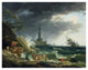 "A Storm on a Mediterranean Coast" Paper Print by Claude-Joseph Vernet, 34"x26"
