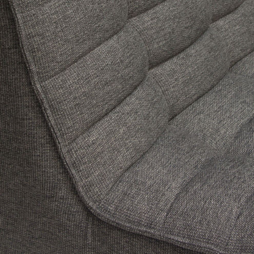 Marshall Scooped Seat Armless Chair in Grey Fabric by Diamond Sofa