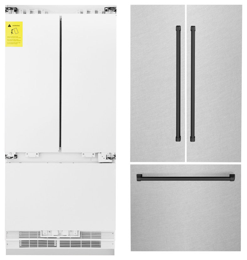 Refrigerator With Internal Water and Ice Dispenser, Durasnow RBIVZ-SN-36-MB