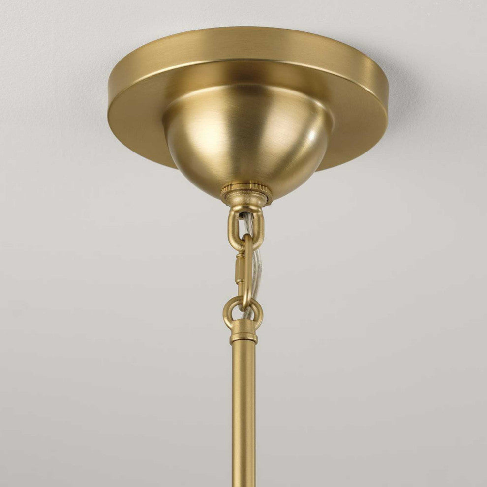 Stanza Collection One-Light New Traditional Pendant Light, Brushed Gold